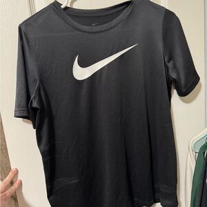 Nike Black Tee with White Swoosh